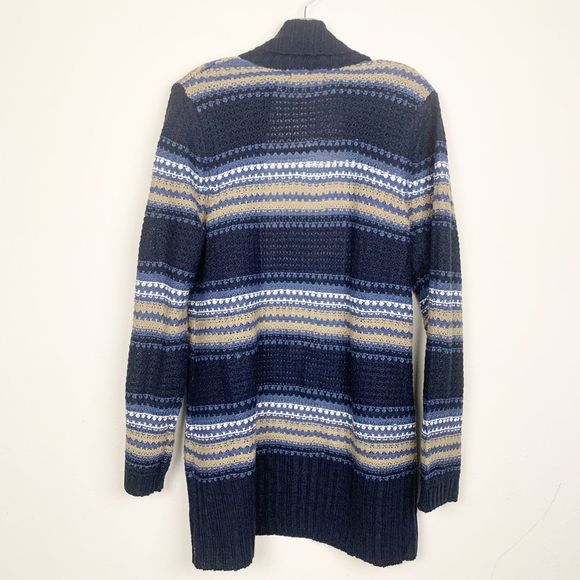 Jason Maxwell Blue Open Front Cardigan - Picture 2 of 3